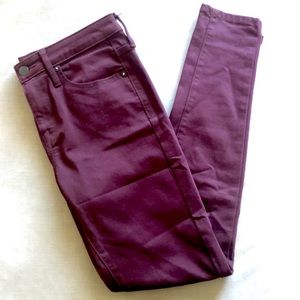 Mossimo Denim Plum High Rise Skinny Jeans